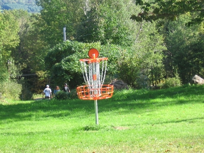 a frisby golf hole
